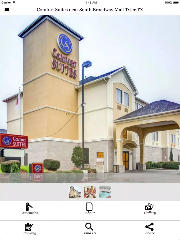 Tangkapan skrin Comfort Suites Tyler TX iPad 