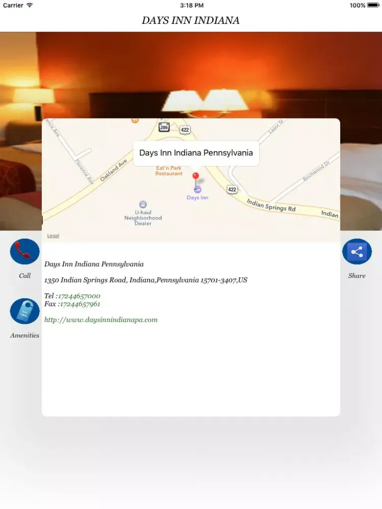 Скриншоты DAYS INN INDIANA iPad 