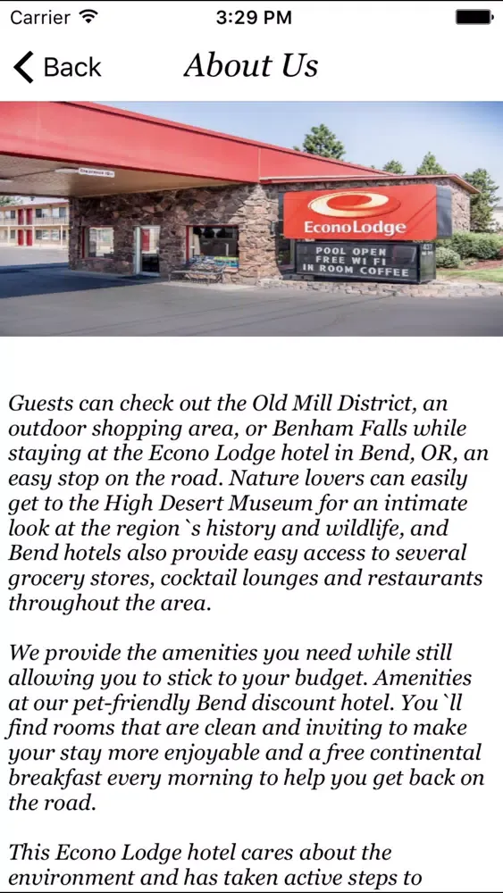 Econo Lodge hotel in Bend,OR スクリーンショット