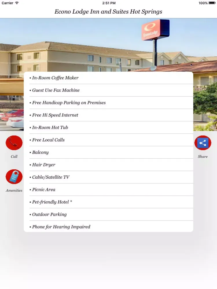 Econo Lodge Inn and Suites Hot Springs iPad  Ekran Görüntüleri