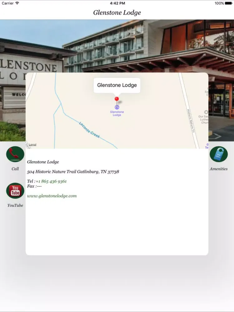 Screenshot di Glenstone Lodge iPad 