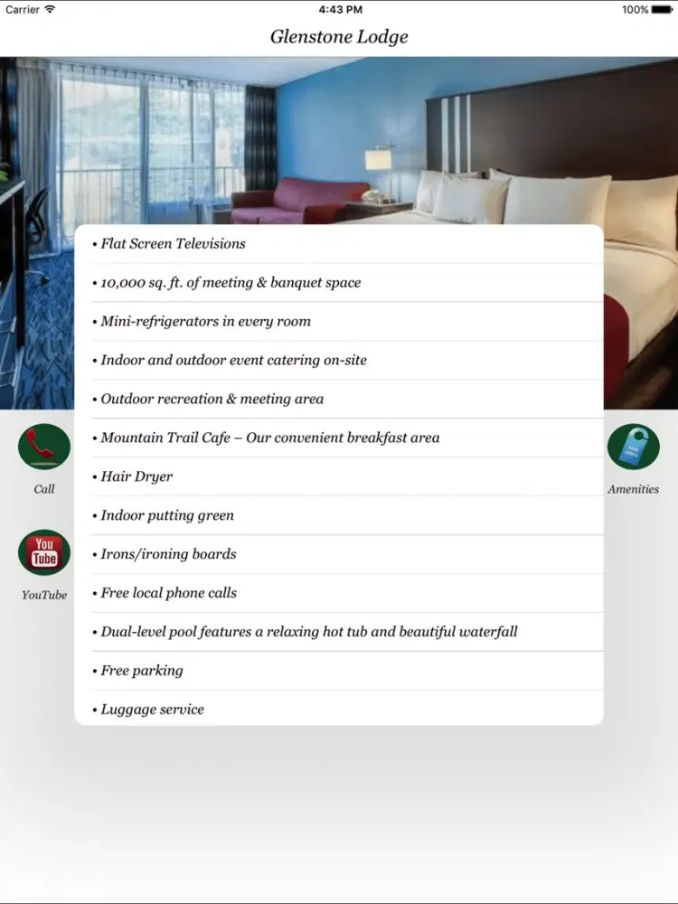 Screenshot di Glenstone Lodge iPad 