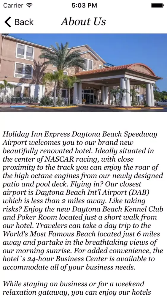 Zrzuty ekranu Holiday Inn Express Daytona Beach