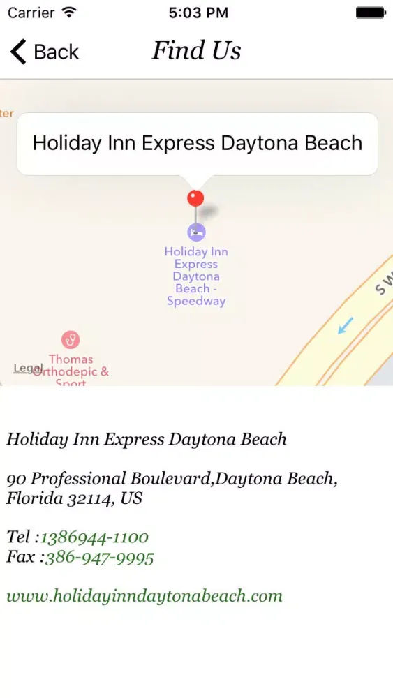 Zrzuty ekranu Holiday Inn Express Daytona Beach