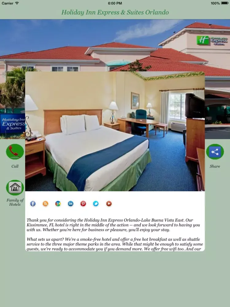 Holiday Inn Express and Suites Orlando iPad  Screenshots