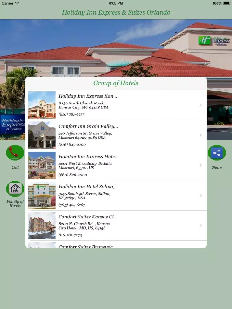 Holiday Inn Express and Suites Orlando iPad  Screenshots