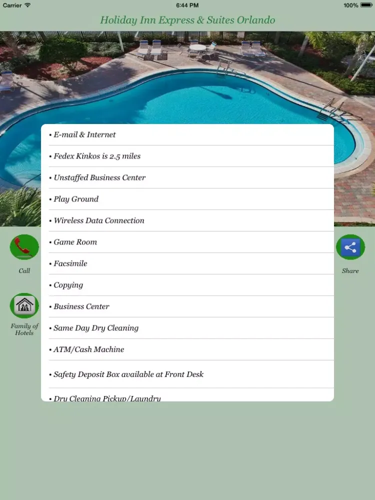 Holiday Inn Express and Suites Orlando iPad  Screenshots