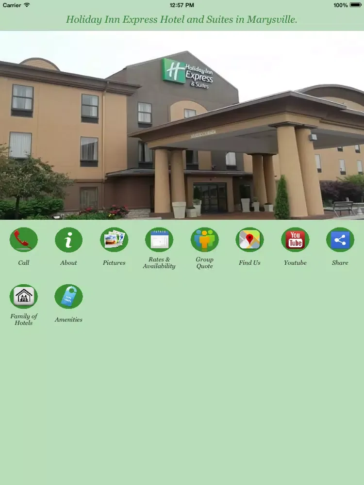 Holiday Inn Express Hotel & Suites Marysville iPad  스크린샷