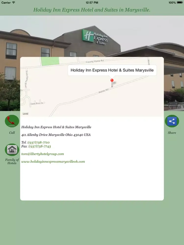 Holiday Inn Express Hotel & Suites Marysville iPad  스크린샷