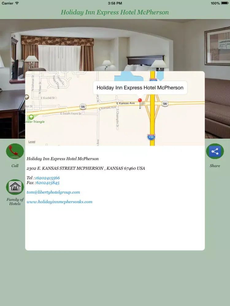 Holiday Inn Express Hotel McPherson iPad  스크린샷