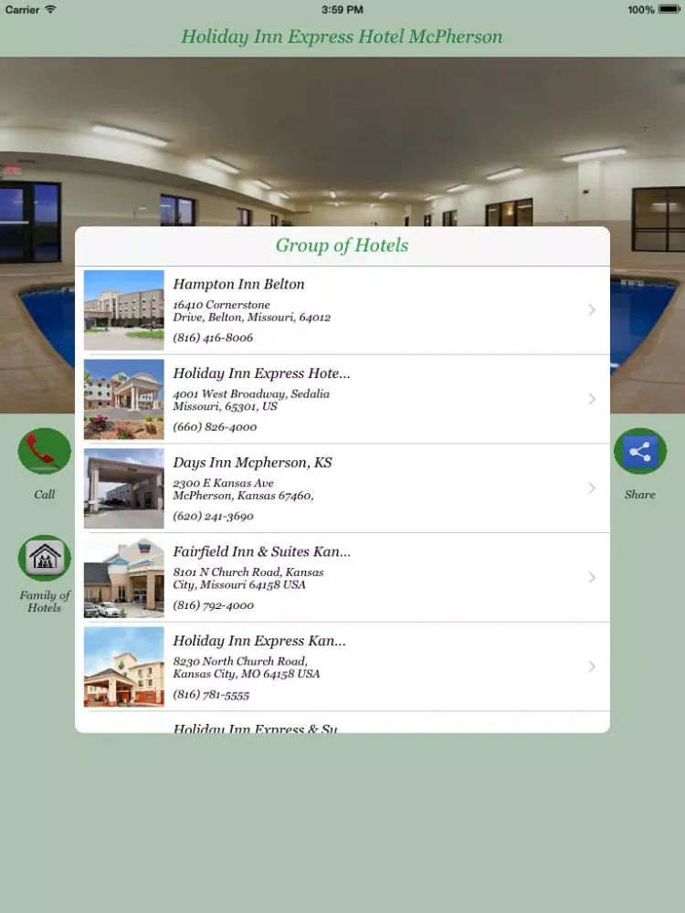 Holiday Inn Express Hotel McPherson iPad  스크린샷