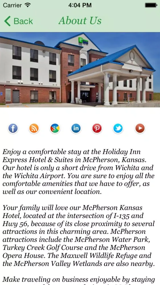 Holiday Inn Express Hotel McPherson 스크린샷