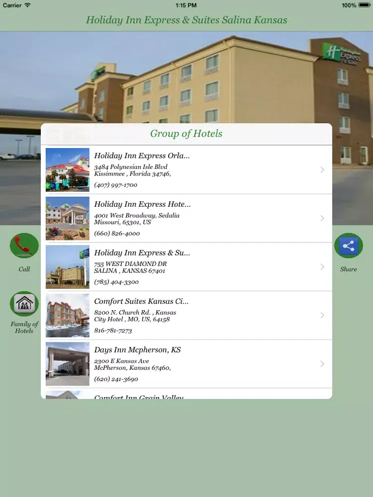 Holiday Inn Express & Suites Salina iPad  Screenshots