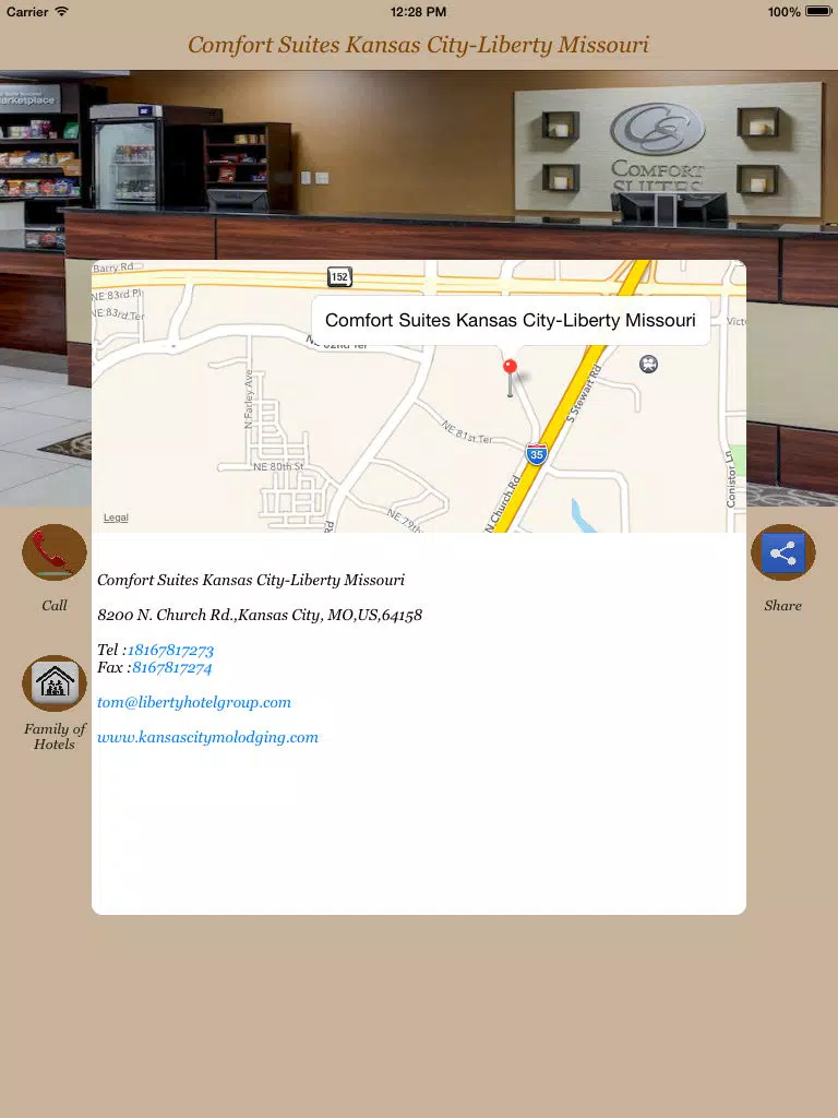 صور Comfort Suites Kansas City Liberty Missouri iPad 