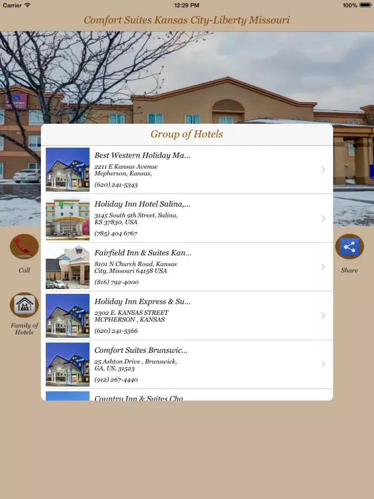 Comfort Suites Kansas City Liberty Missouri iPad  스크린샷
