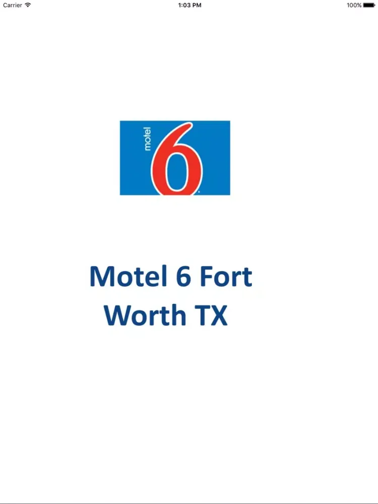 Tangkapan skrin Motel 6 Fort Worth TX iPad 