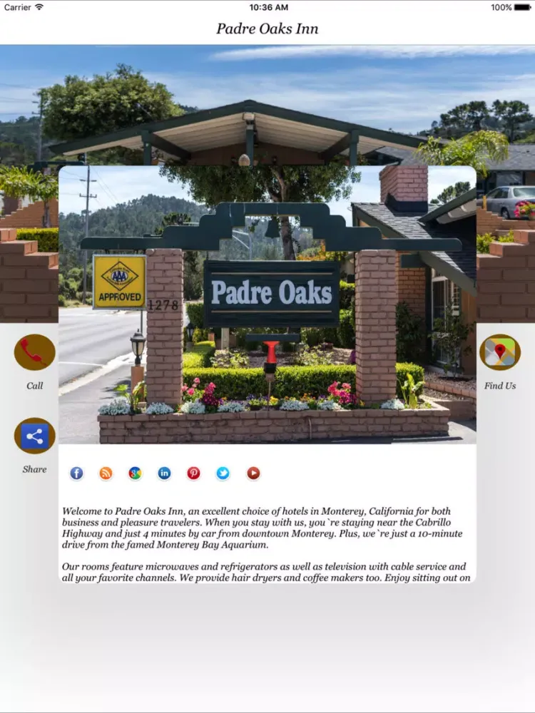Padre Oaks Inn iPad  سکرین شاٹس