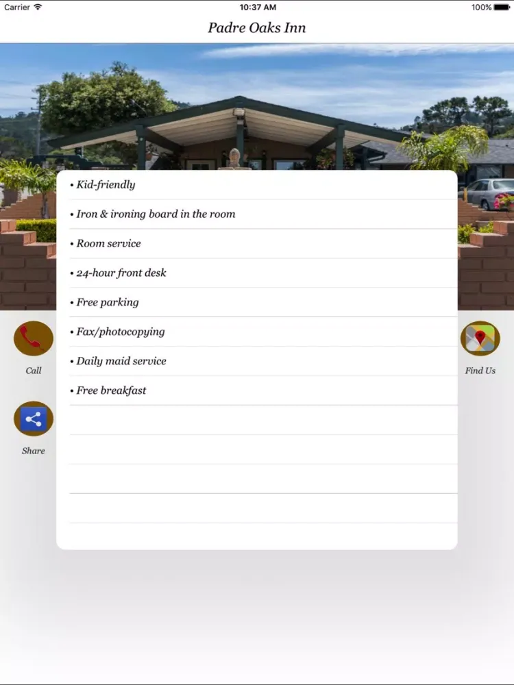 Padre Oaks Inn iPad  سکرین شاٹس
