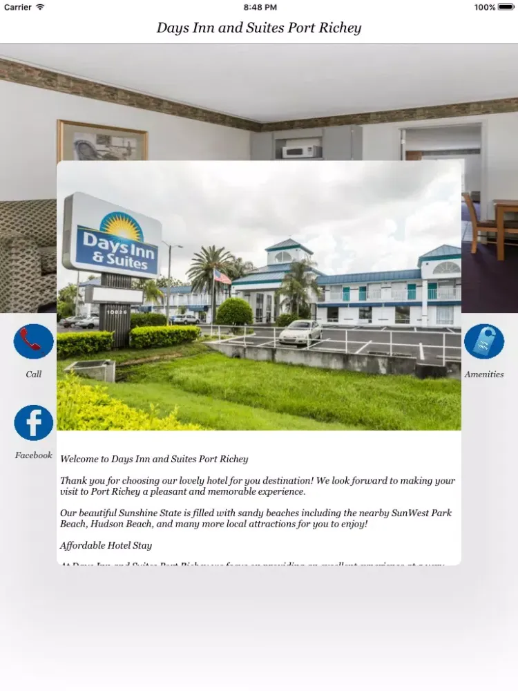 Captures d'écran de Days Inn and Suites Port Richey iPad 