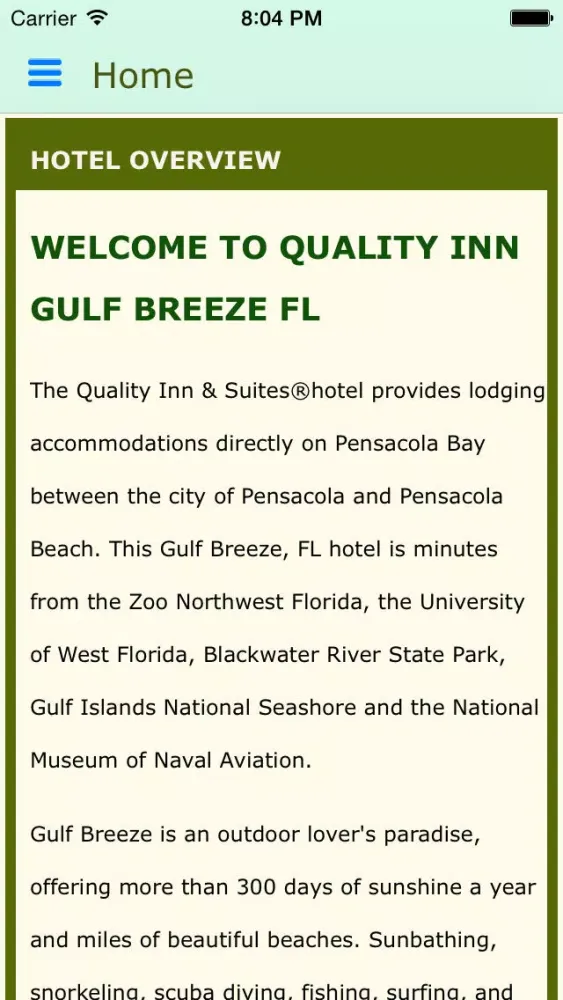 Quality Inn Gulf Breeze FL应用截图