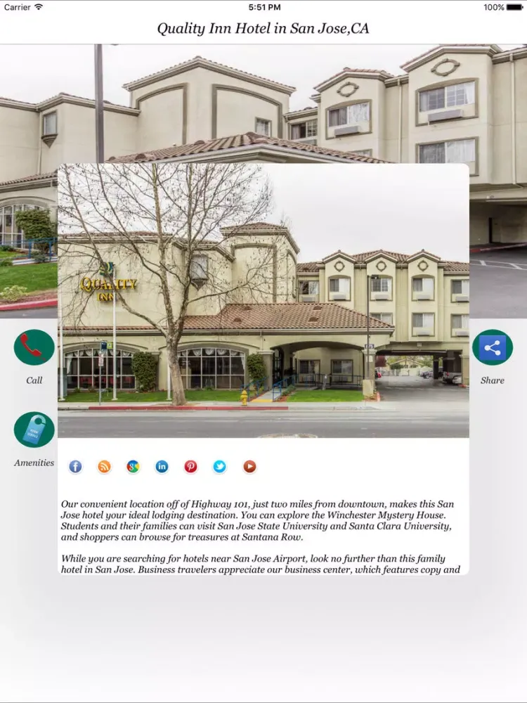 Quality Inn Hotel in San Jose,CA iPad  স্ক্রিনশট