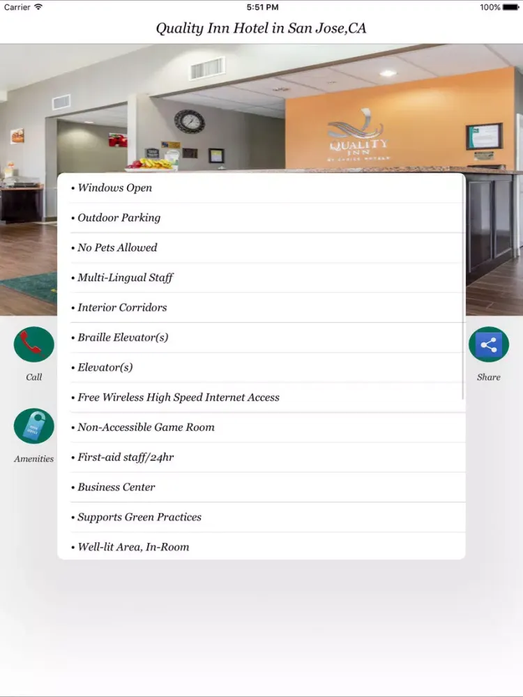 Quality Inn Hotel in San Jose,CA iPad  স্ক্রিনশট