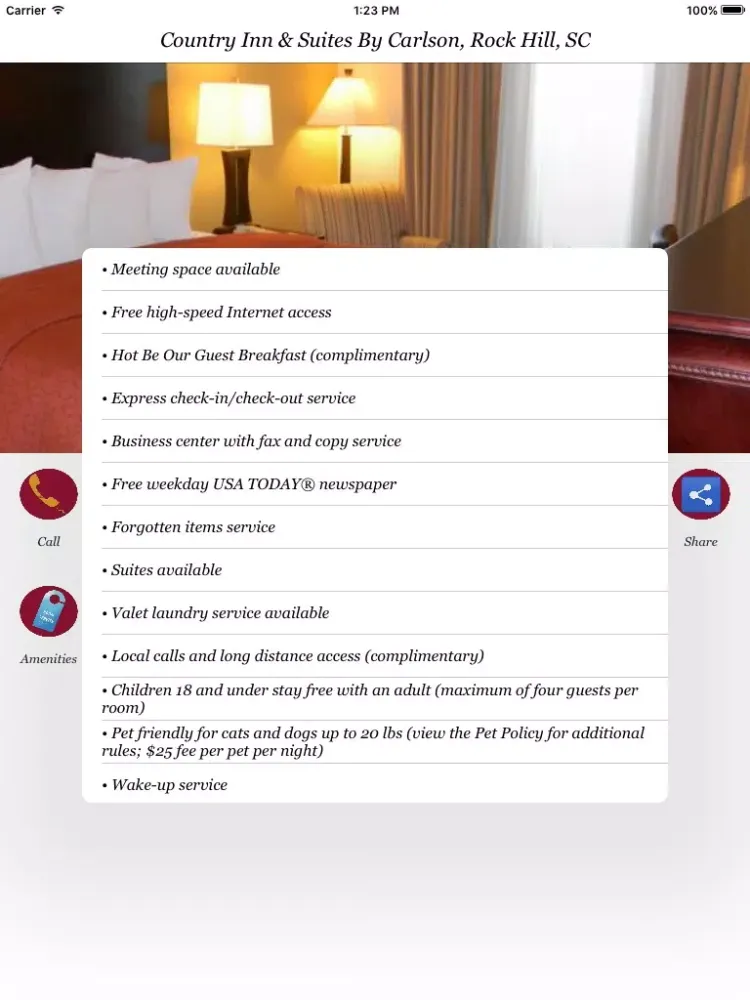 Capturas de pantalla de Country Inn & Suites By Carlson, Rock Hill, SC iPad 
