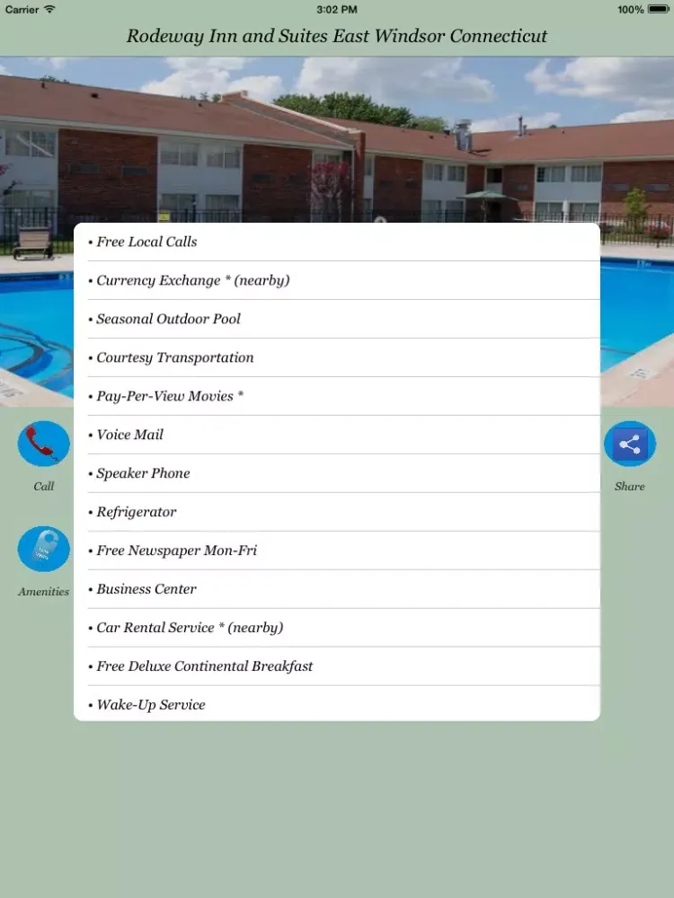 Captures d'écran de Rodeway Inn and Suites East Windsor Connecticut iPad 