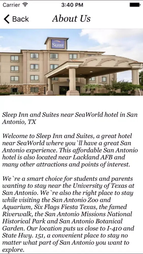 Sleep Inn San Antonio TX Hotel سکرین شاٹس