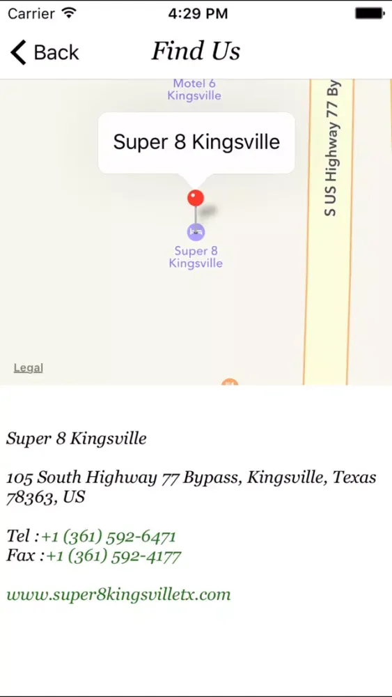 Tangkapan layar Super 8 Kingsville