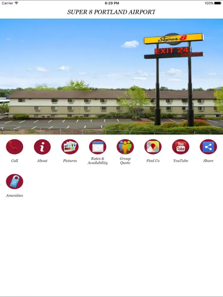 SUPER 8 PORTLAND AIRPORT iPad  Ekran Görüntüleri