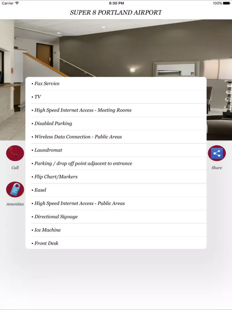 SUPER 8 PORTLAND AIRPORT iPad  Ekran Görüntüleri