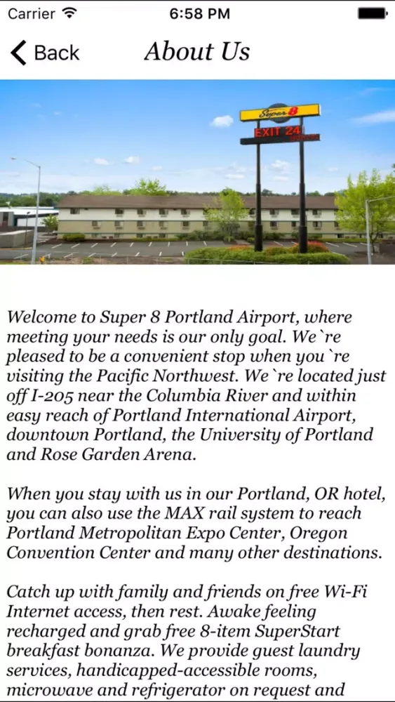 SUPER 8 PORTLAND AIRPORT Ekran Görüntüleri