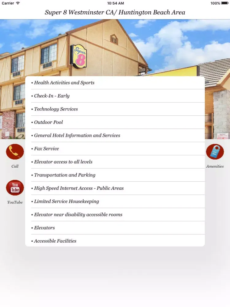 Zrzuty ekranu Super 8 Westminster CA/ Huntington Beach Area iPad 