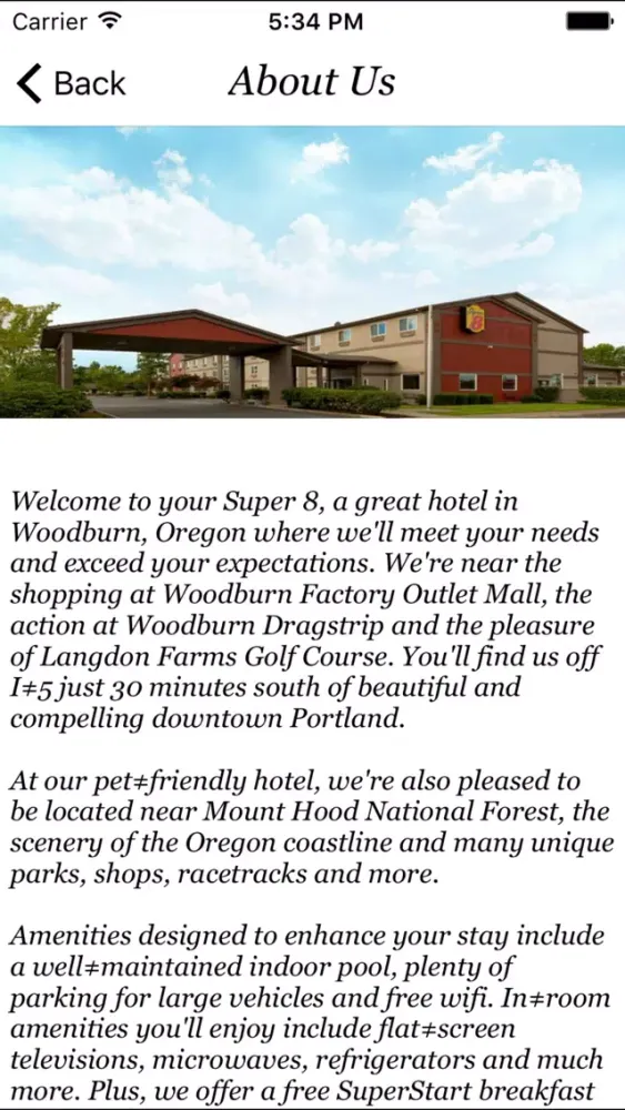Super 8 Woodburn Hotel Screenshots