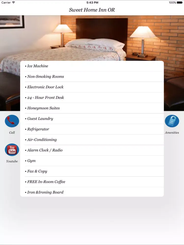 Ảnh chụp màn hình của Sweet Home Inn iPad 
