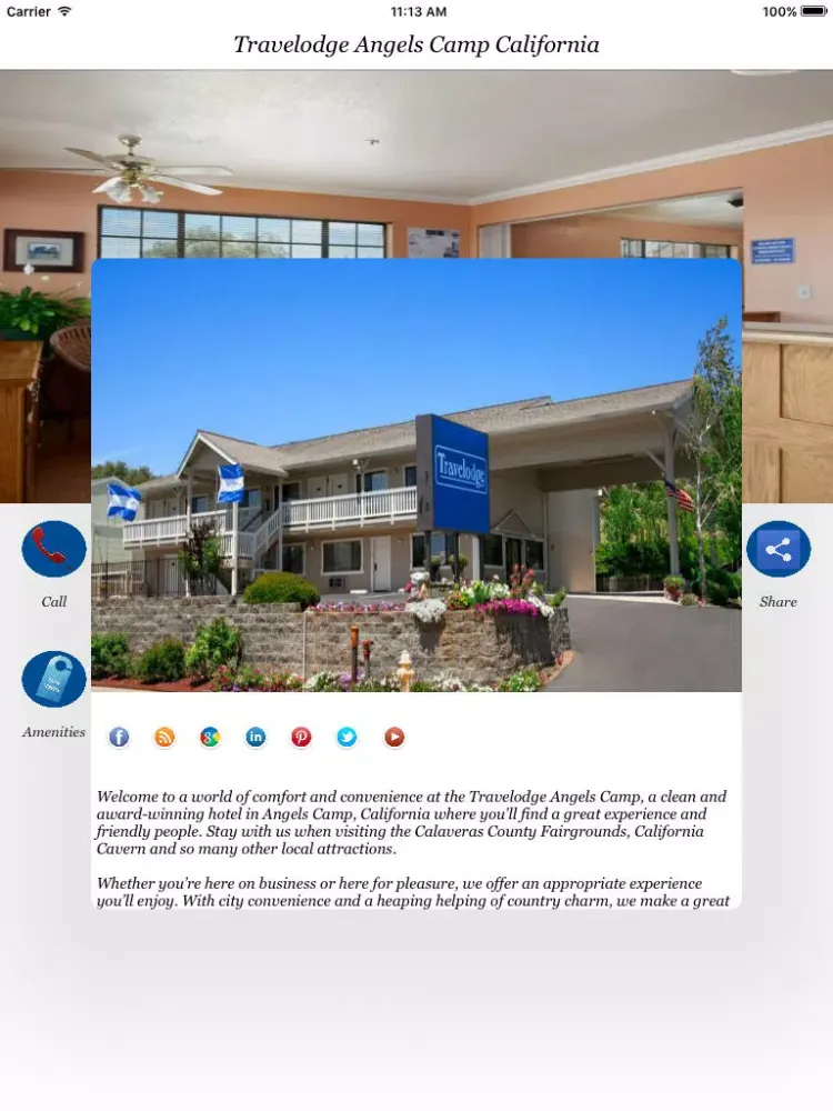 Zrzuty ekranu Travelodge Angels Camp California iPad 