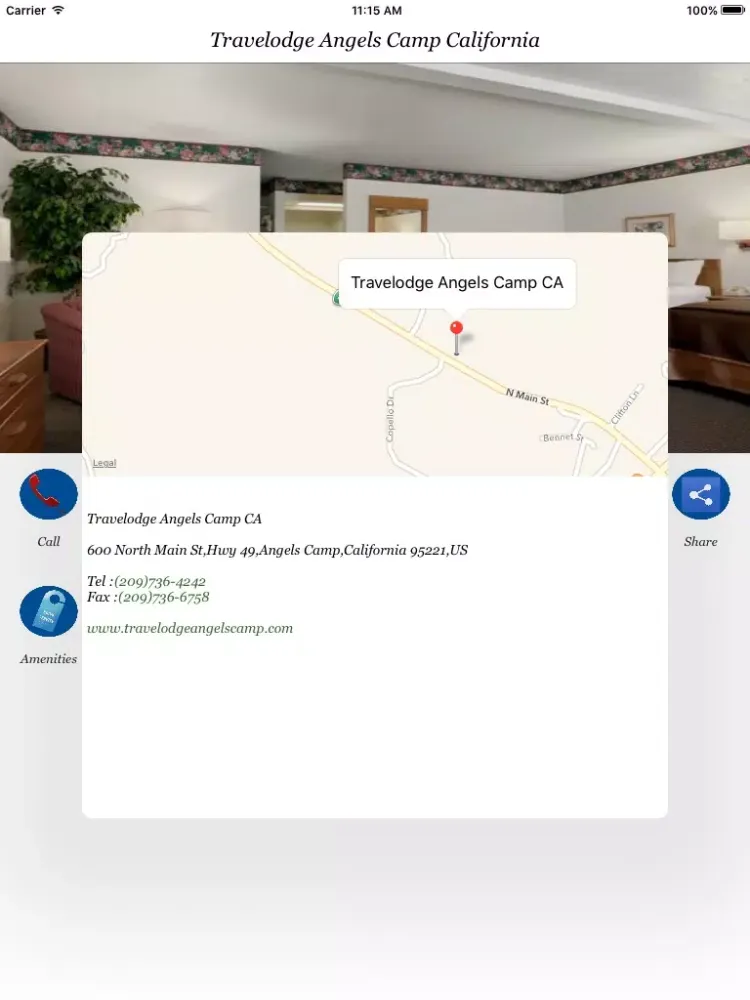 Zrzuty ekranu Travelodge Angels Camp California iPad 