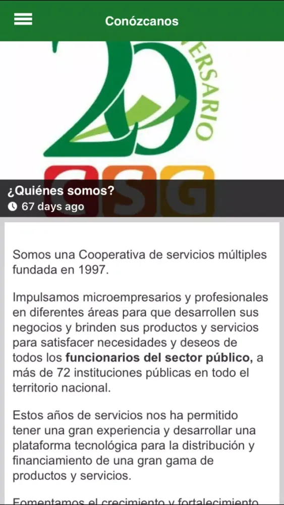 Zrzuty ekranu Cooperativa CSG