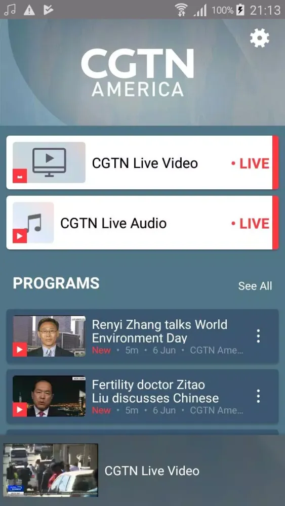 Capturas de pantalla de CGTN America