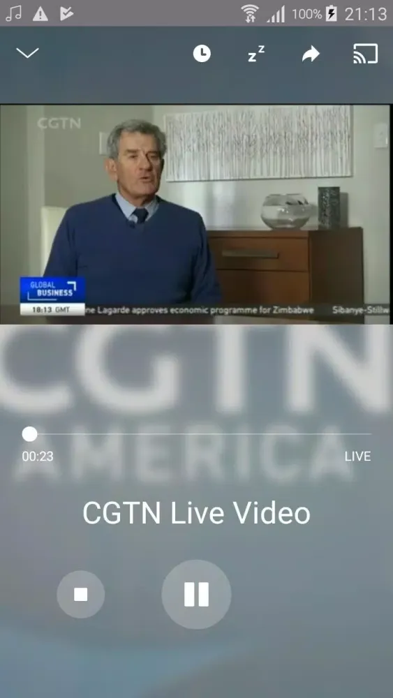 Capturas de pantalla de CGTN America