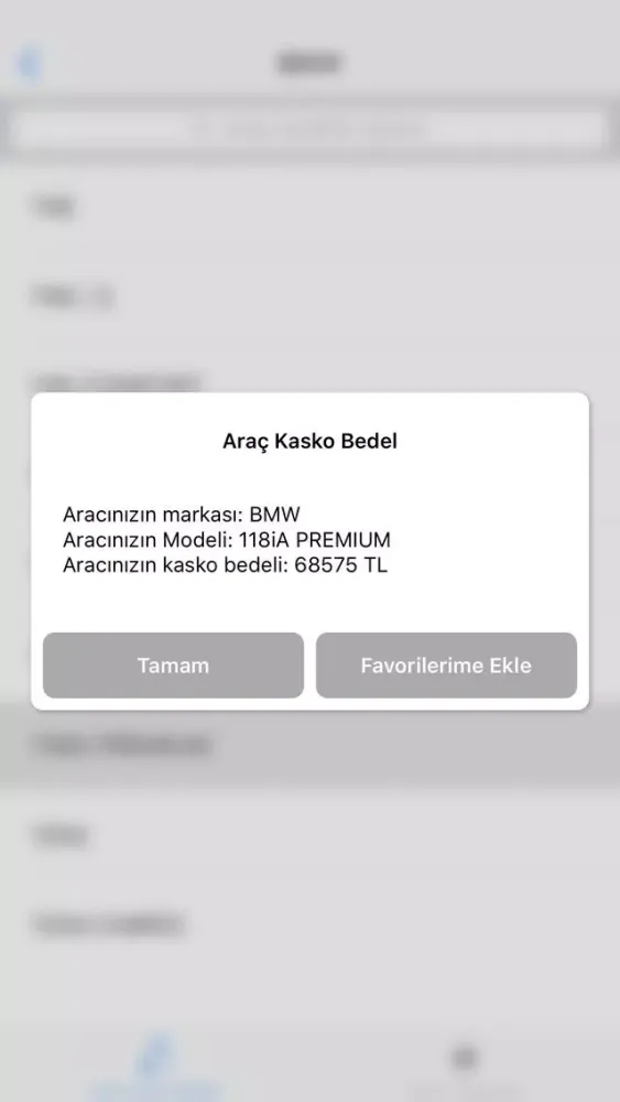 Скриншоты Araç Kasko Değerim