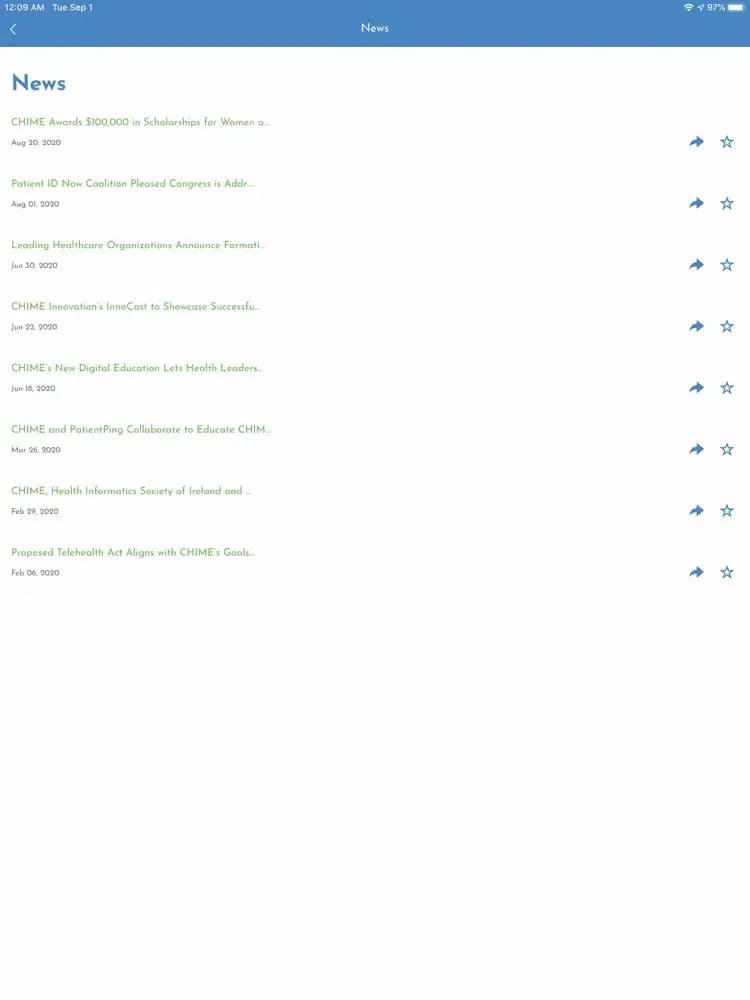 CHIME Members app iPad 应用截图
