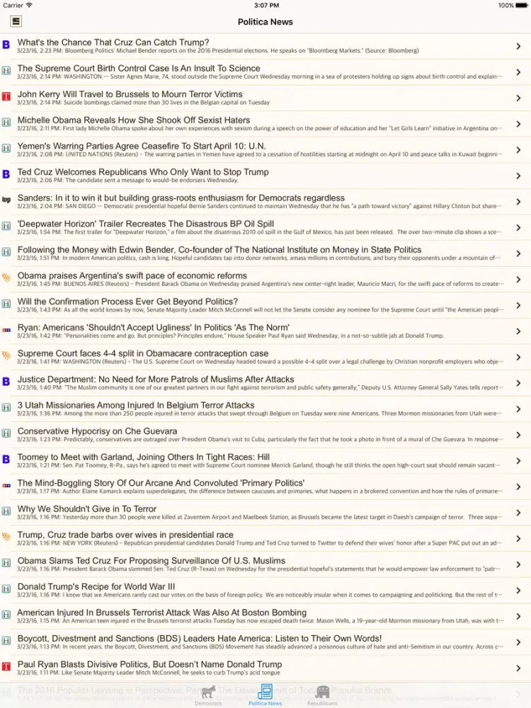 Politica iPad  Screenshots
