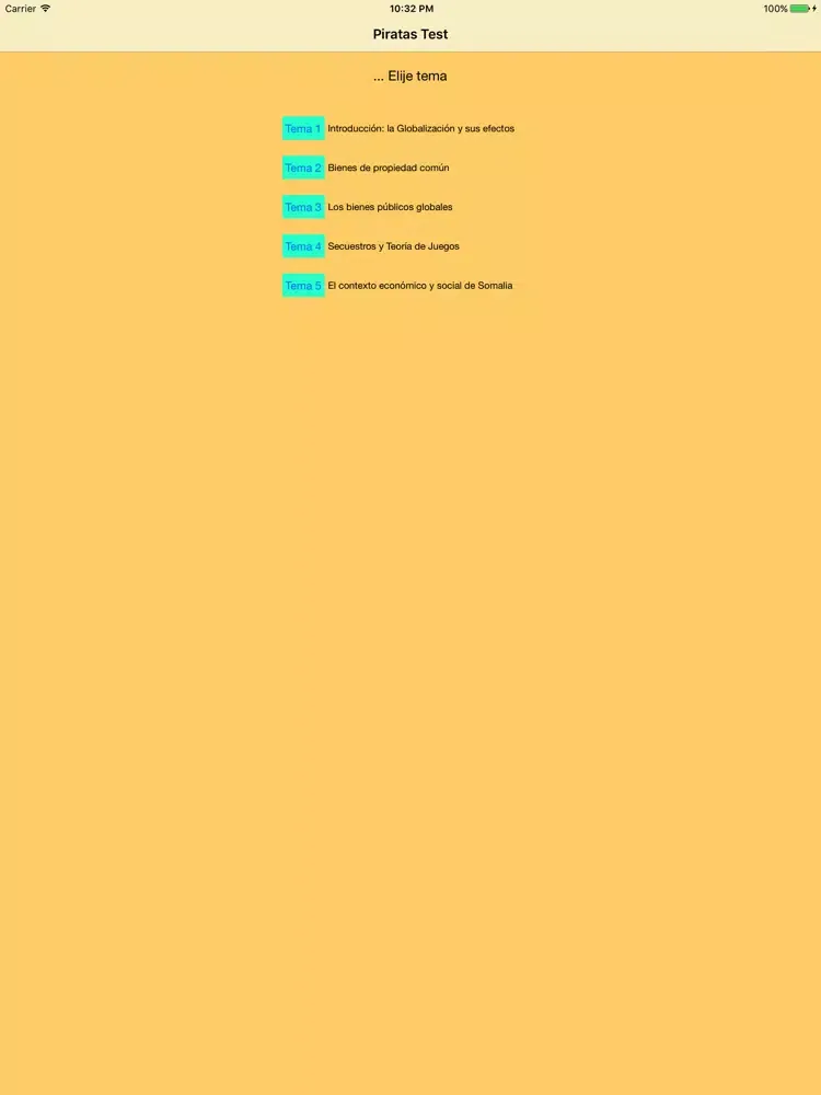 Piratas Test iPad 应用截图