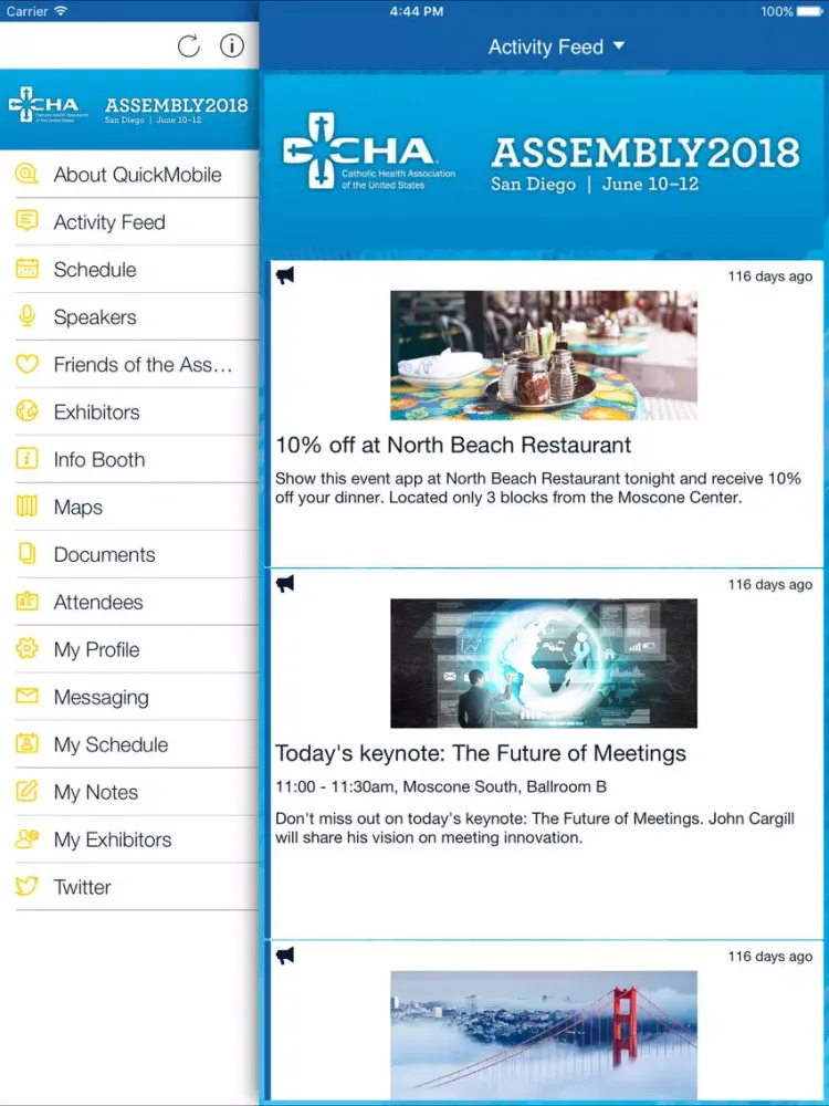 2018 Catholic Health Assembly iPad  स्क्रीनशॉट