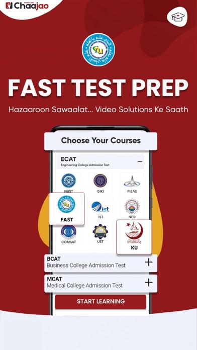 ChaaJao:SAT, ECAT, MDCAT, BCAT應用截圖