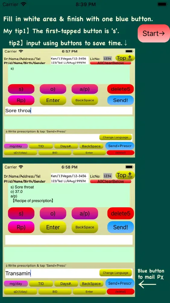 Tangkapan layar UMiB:UrgentMedi record+px inBO