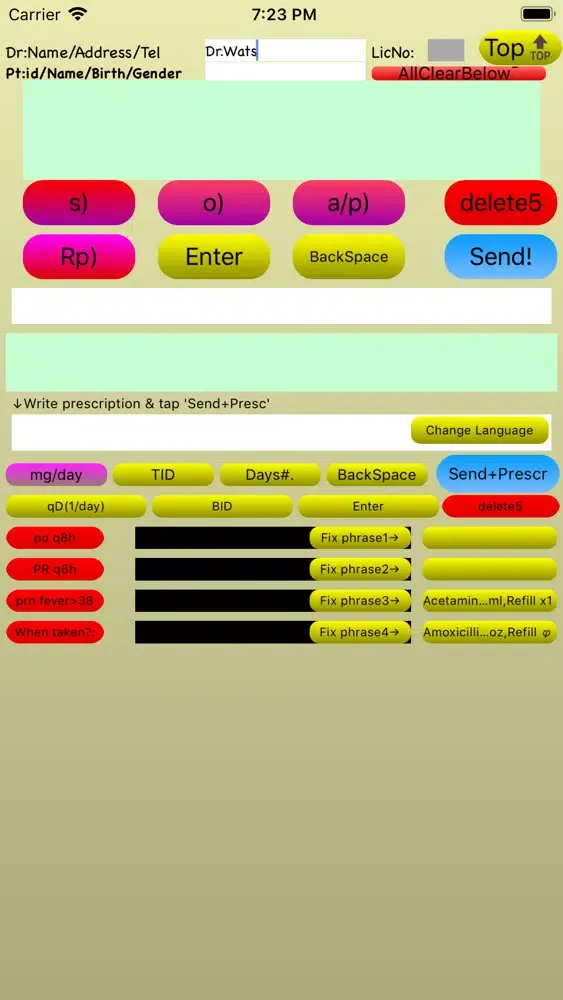 Tangkapan layar UMiB:UrgentMedi record+px inBO