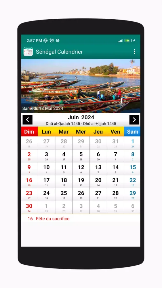 Tangkapan layar Sénégal Calendrier 2025